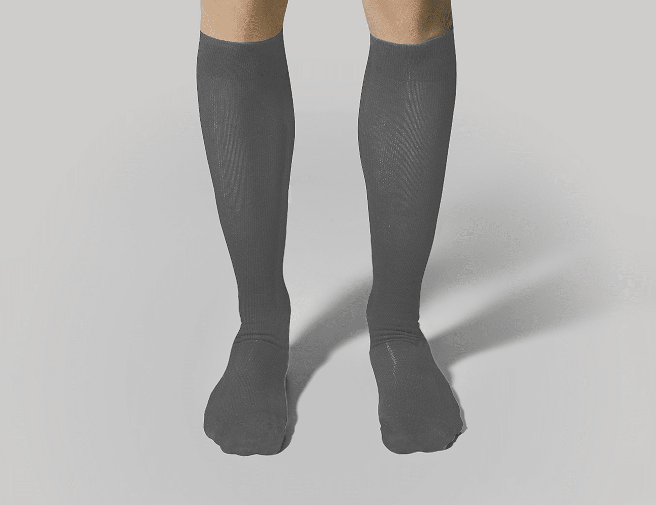 Graduated Compression Knee-High Cotton Socks for Men